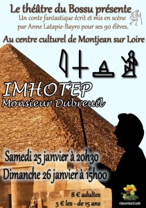 Affiche Imhotep Monsieur Dubreuil