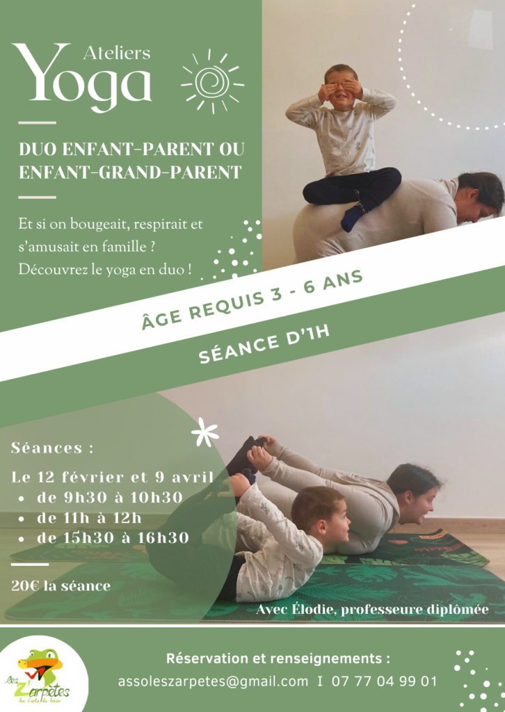 Nouvelle aventure : découvrez le yoga en duo Enfant-Parent ou Enfant-Grand-parent !
